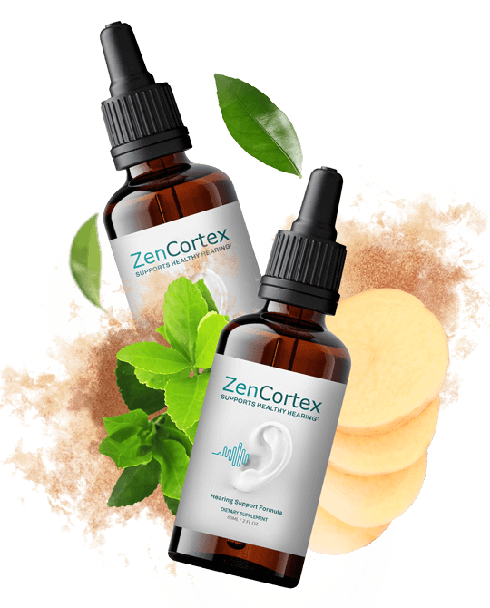 ZenCortex hearing support formula bottles